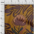 thumbnail image 2 of oneOone Polyester Spandex Brown Fabric Tropical Floral Dress Material Fabric Print Fabric By The Yard 56 Inch Wide, 2 of 4