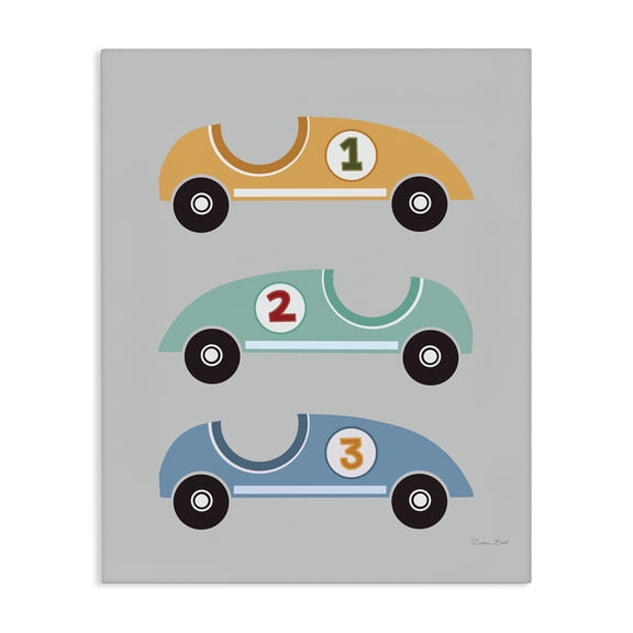 Stupell Industries Vroom Race Cars Canvas Wall Art, design by Susan Ball