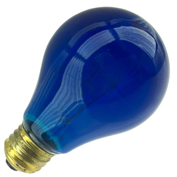 GE 40A21/GR/TB, 130 Volt, A21 Transparent Blue Specialty Light Bulb