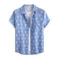 thumbnail image 2 of Alkepwun Hawaiian Shirt for Men Short Sleeve Aloha Beach Shirt Tropical Floral Summer Casual Button Down Shirts on Clearance, 2 of 7