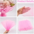 thumbnail image 6 of 8 Yards x 11 Inch Floral Wrapping Mesh Paper Florist Wrinkled Wavy Net Mesh Yarn Fresh Flower Bouquet Packing Wrappers for Valentine's Day Christmas Home Decoration Pink, 6 of 8