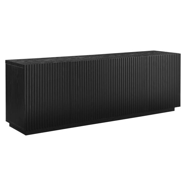 Tyler Rectangular Fluted TV Stand for TV's up to 78" in Black Grain
