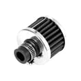 thumbnail image 6 of 2 Pcs Universal Car Air Intake Filter Cleaner with Adjustable Clamp Silver Tone Black, 6 of 6