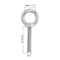 thumbnail image 2 of Uxcell M12 x 70mm Lifting Shoulder Eye Bolt Stainless Steel Lifting Ring Threaded Eyebolt with Nuts and Washers 2Pcs, 2 of 6