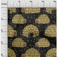 thumbnail image 2 of oneOone Cotton Silk Black Fabric Igloo Sewing Craft Projects Fabric Prints By Yard 42 Inch Wide, 2 of 4