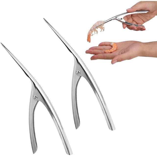 Herramienta peladora de camarones Herramientas de cocina peladora de camarones de acero inoxidable para pelar camarones fácil y rápido, pinzas de alta calidad, máquina peladora de camarones TUNC Sencillez