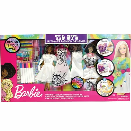 Barbie Tie-Dye Fashion Designer Art & Craft Kit (21 Pieces)