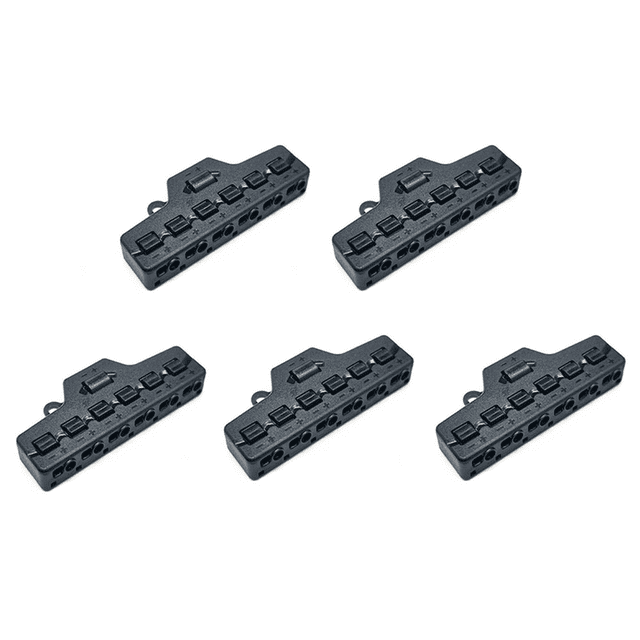 5X 6Ports Quick Connect Out Line Splitter Quick Splitter Out Line Splitter Lighting LED Strip Model Lghts Railway Layout,5 x Line Splitter,Black
