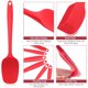 thumbnail image 3 of Juego de espátula de silicona, 6 piezas de utensilios de cocina de calidad alimentaria con espátula térmica con cepillo de silicona, rojo, 3 of 6