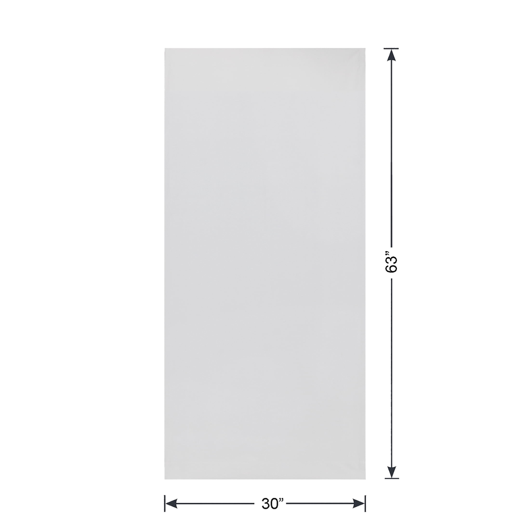 Mainstays White Solid Blackout Rod Pocket with Back Tabs Curtain Panel Pair, Set of 2, 30" W x 63" L