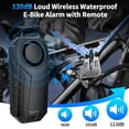 thumbnail image 2 of Alarma de bicicleta WSDCAM, 2 unidades, mando a distancia impermeable de 113 dB, 2 of 7