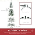 thumbnail image 5 of HOMCOM 9' Unlit Snow Flocked Pine Artificial Christmas Tree with Realistic Branches and 1159 Tips, Green, 5 of 9