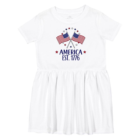 Inktastic America Est 1776 4th of July Girls Toddler Dress