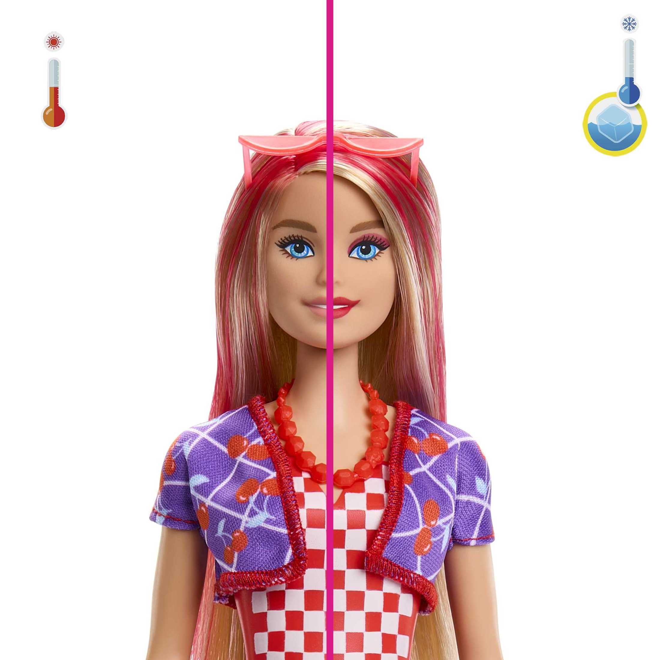 Barbie Color Reveal Scented Sweet Fruit Fashion Doll with Accessories & Color Change (Styles May Vary)
