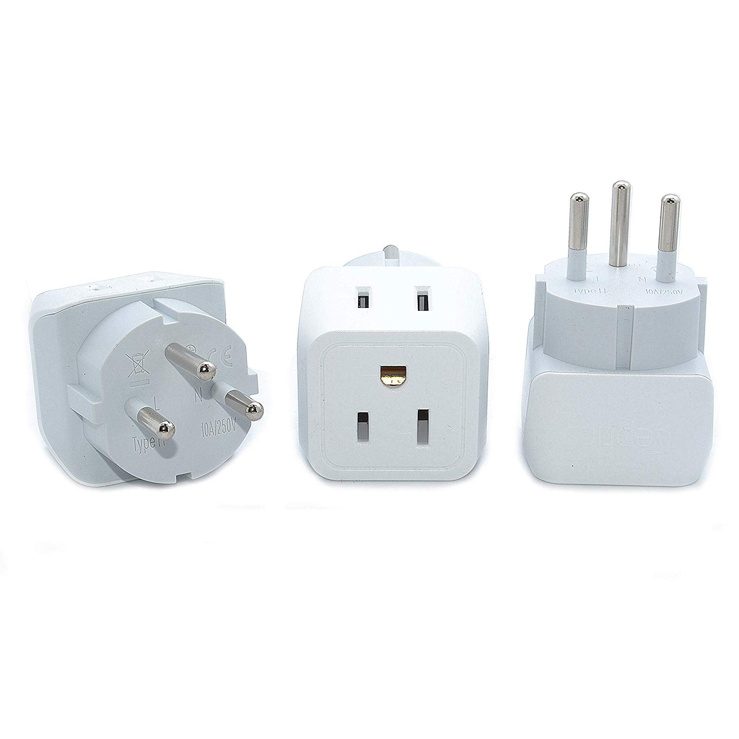- Ultra Compact- Safe Grounded Perfect for Cell Phones Palestine Travel Adapter Plug with Dual USA Input Laptops Camera Chargers and More 3 Pack CT-14 Type H Ceptics Israel