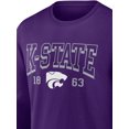 thumbnail image 4 of NCAA Kansas State Wildcats Men's Cotton Purple Long Sleeve T-Shirt, 4 of 4
