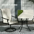 thumbnail image 5 of Outsunny Patio Swivel Chairs Set of 2, High Back Patio Dining Chairs with All-Weather Mesh Fabric and Metal Frame for Backyard, Porch or Garden, Beige, 5 of 10