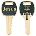 thumbnail image 3 of Sterling Gifts Jesus Keys with Pocket Cross for My Key Ring, Brass Set of 2, 3 of 4