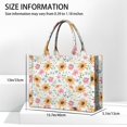 thumbnail image 3 of Large Capacity Tote Bag,White Sunflower Colorful Flower Pattern Handbag Fashion Luxury Tote Bag,15.7"x13"x 5.1" Inches,Laptop Compatible, 3 of 6