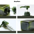 thumbnail image 3 of Dispensador de jabón de 450 ml, paquete de 2 botellas de plástico vacías con bomba para cocina y baño, color verde oscuro, 3 of 4