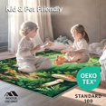 thumbnail image 4 of ODIKA 4'x6' Machine Washable Non-Slip Area Rug, Nature Inspired Round with Mystical Forest and Mushroom Motifs High Traffic Rug, Green, 67171, 4 of 7