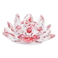 thumbnail image 1 of Billuyoard Pisapapeles artesanales de flor de loto de cristal modelo de loto de cristal amarillo Kits de decoración para fiestas Rojo, 1 of 1
