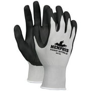 MCR 127-9673XL Foam Nitrile Dipped Palm Glove, Gray & Black - Extra Large