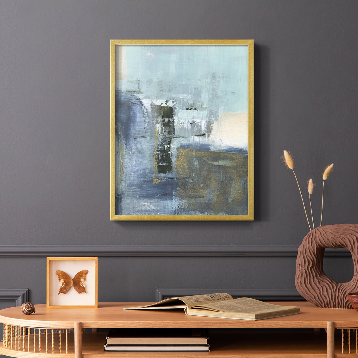 Sand Pond Summer I in Gold Solid Wood 22 x 28 Framed Print