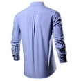 thumbnail image 4 of Camisa de manga larga de colores para hombre: talla grande, poliéster transpirable, diseño moderno para ocasiones informales y al aire libre., 4 of 4