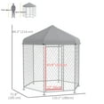 thumbnail image 3 of PawHut 6.9' x 6.1' x 7' Outdoor Dog Kennel w/ Waterproof Cover, 3 of 10