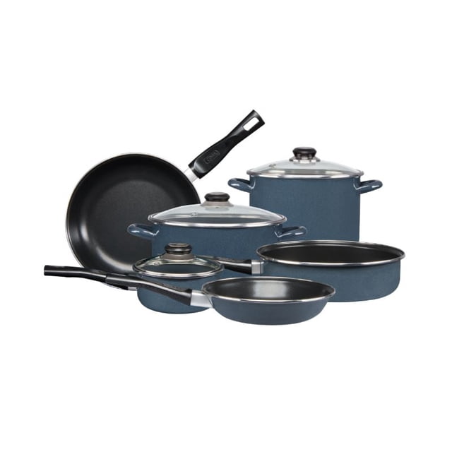Batería de Cocina de Peltre Negro Cinsa Mega Óptima 9 pz