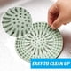 thumbnail image 4 of Cubierta de desagüe de ducha para baño, bañera, tocador, bañera, cocina, fregadero, colador, alcantarillado, protector de desagüe, fácil de instalar y limpiar (paquete de 3) - Verde, 4 of 8