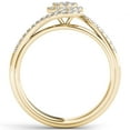 thumbnail image 3 of 3/8 Carat T.W. Diamond Bypass Halo Cluster 10kt Yellow Gold Engagement Ring, 3 of 4