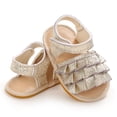 thumbnail image 5 of Uccdo Newborn Baby Girls Sequins Sandals Infants Prewalker First Walkers Flats Shoes 0-18M, 5 of 8