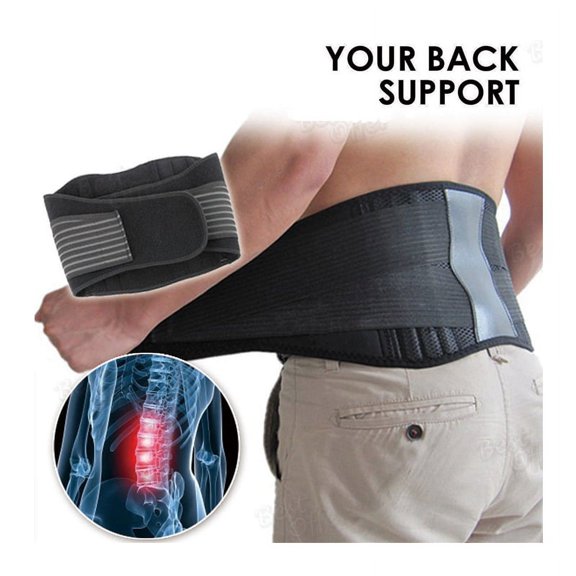Magnetic Neoprene Lower Back Support Belt Lumbar Brace Waist Posture Pain Relief