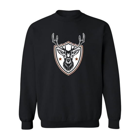Deer Shield Sweatshirt Men -Image by Shutterstock, Male x-Large