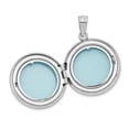 thumbnail image 6 of Auriga 925 Sterling Silver Rhodium-plated 20mm Scrolled Round Locket Pendant for Women(L- 28.5mm, W- 20.4mm), 6 of 6