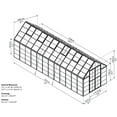 thumbnail image 2 of Palram - Canopia Snap & Grow 8' x 24' Polycarbonate/Aluminum Walk-In Greenhouse – Silver - with 5 Roof Vents, 2 of 10