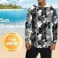 thumbnail image 5 of Stamzod Mens Fishing Shirts Summer Quick-Dry Camouflage Athletic Sun Hoodie Casual Loose Sun Protection Long Sleeve Shirts for Men Dark Gray L, 5 of 8