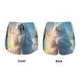thumbnail image 5 of Lsque Cute Cloud Cat Printed Women's Running Shorts with Liner Pockets,Elastic Quick Dry Workout Athletic Gym Yoga Shorts,Womens High Waist Shorts-X-Large, 5 of 9
