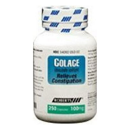 Colace Docusate Sodium 100 Mg Laxative Capsules - 250 Ea