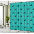 thumbnail image 5 of Ambesonne Teal Shower Curtain, Kittens Pink Hearts, 69"Wx84"L, Teal Pink Dark Blue, 5 of 5
