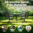 thumbnail image 7 of STARY Outdoor Dining Chairs Set of 4, 360°Swivel Patio Dining Chair with Textilene Fabric, Outdoor Metal Armchair All Weather Resistant, Ergonomic Comfort, Perfect for Patio, Backyard, Balcony, 7 of 7