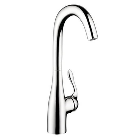 Allegro Single - Hansgrohe 14801001 Allegro E Single Hole Bar Faucet with Swivel Spout, Chrome
