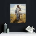 thumbnail image 4 of COMIO  Jesus Picture Poster, Jesus and The Lamb Canvas Wall Art, The Lord Is My Shepherd Wall Art, Jesus Painting, Christian Posters, 4 of 4
