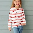 thumbnail image 5 of VKOYWKM Girls Valentine's Day Tops Long Sleeve Crew Neck Shirts Heart Print Holiday Blouses Outfit, 5 of 7