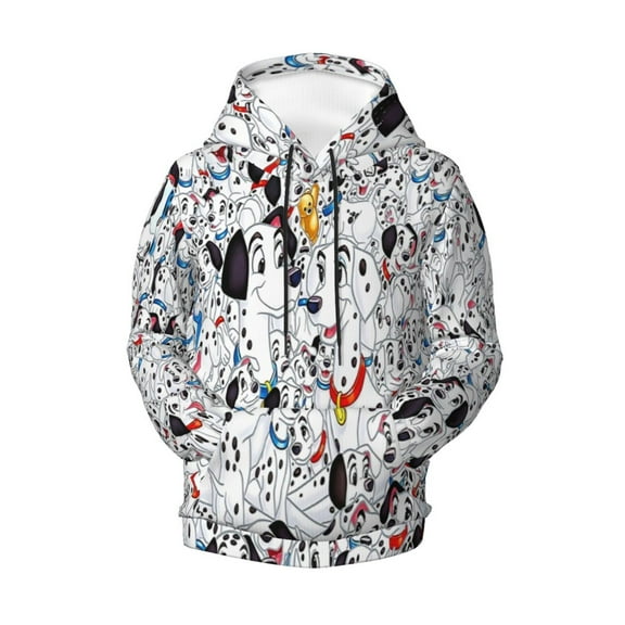 Kids Dalmatians Hoodie 3D Printed Fashion Novelty Pullover Sweatshirt with Pockets Teen Boys Girls