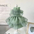 thumbnail image 1 of Flower Princess Skirt Pet Dog Clothes Dress Handmade Clothing Dogs Super Small Cute Chihuahua Print Green Summer Girl Mascotas ShopWise Round, 1 of 7