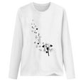 thumbnail image 4 of Chemises & Blouses Ma Commande! Aqestyerly T-Shirt Décontracté Imprimé pour Femmes Col Rond Manches Longues, 4 of 5