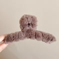 thumbnail image 1 of Pinza de pelo grande de felpa para mujer, para otoño e invierno, con lazo, con forma de tiburón, para tocado, 1 of 6